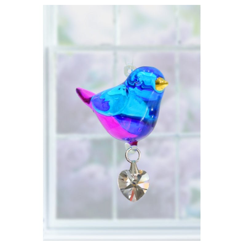 Fantasy Glass Pretty Little Bird - Evening Song - Wild Things Crystal from thetraditionalgiftshop.com