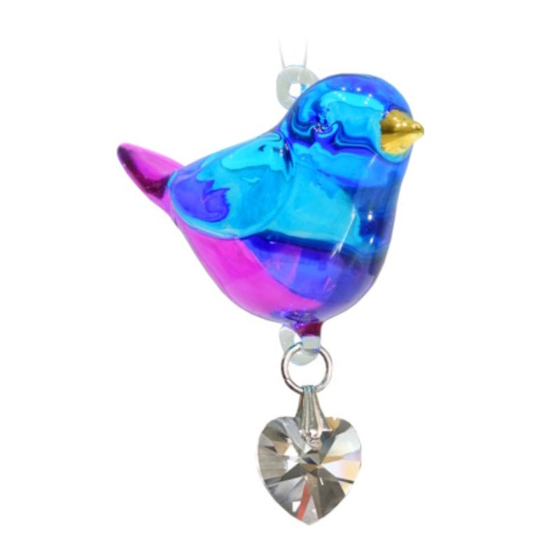 Fantasy Glass Pretty Little Bird - Evening Song - Wild Things Crystal from thetraditionalgiftshop.com