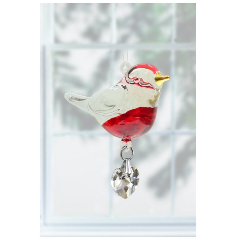 Fantasy Glass Pretty Little Bird - Robin - Wild Things Crystal from thetraditionalgiftshop.com