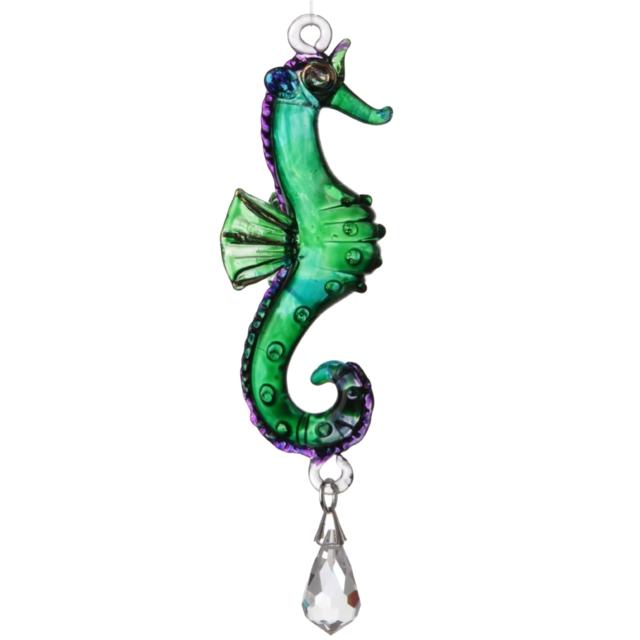 Fantasy Glass Seahorse - Peacock