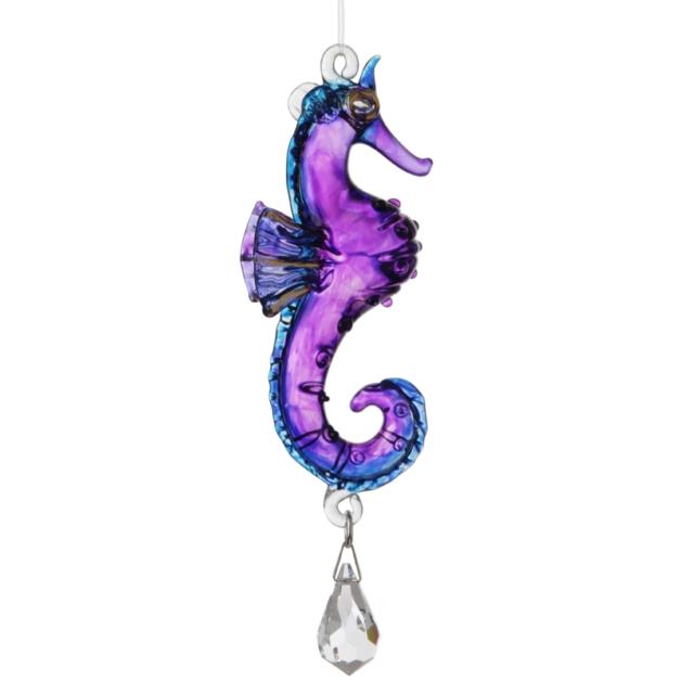 Fantasy Glass Seahorse - Purple