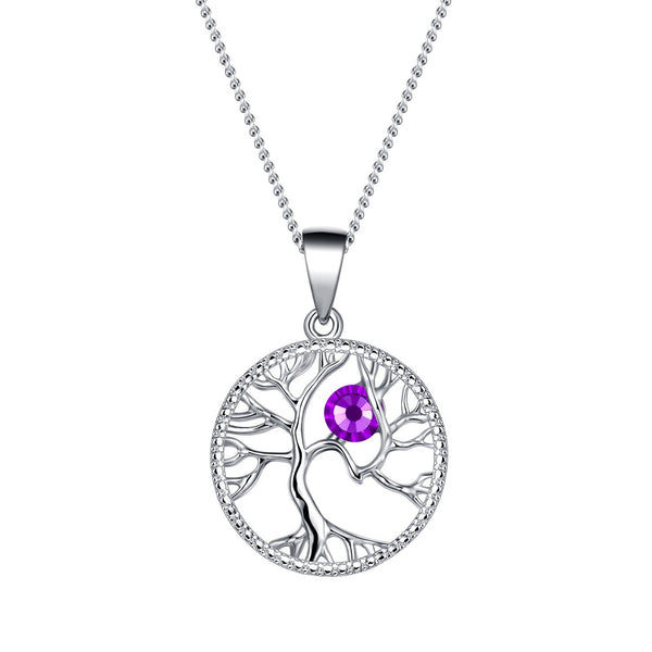 February Tree of Life Birthstone Necklace