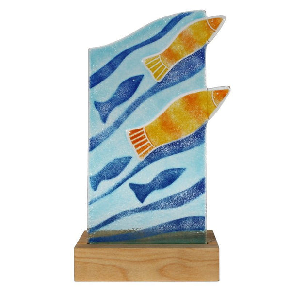 Fish Fused Glass Standing Art Ornament - D&J Glassware Fused Glass from thetraditionalgiftshop.com