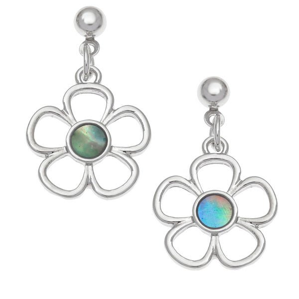 Flower Paua Shell Earrings - Tide Jewellery from thetraditionalgiftshop.com