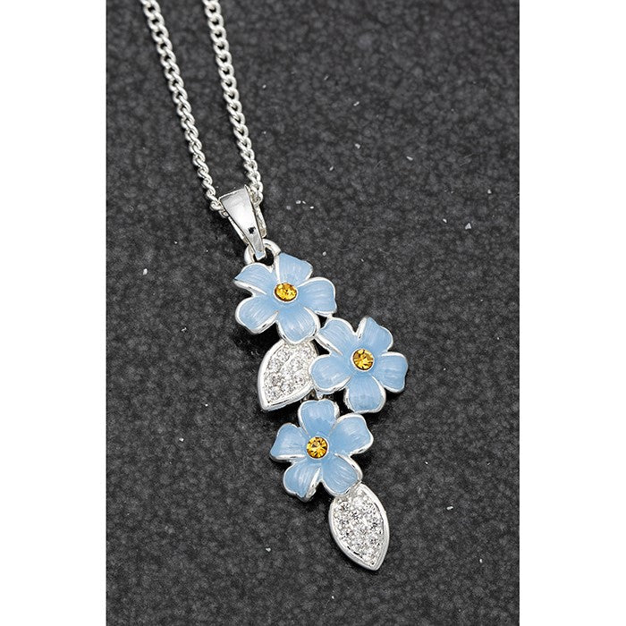 Forget Me Not Cascade Necklace - Equilibrium Jewellery from thetraditionalgiftshop.com