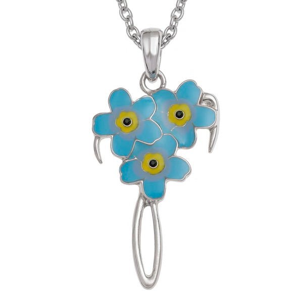 Forget Me Not Enamel Necklace - Tide Jewellery from thetraditionalgiftshop.com