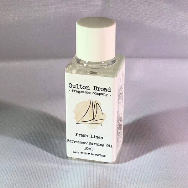 Fresh Linen Fragrance Oil (10ml) - Oulton Broad Fragrance Company from thetraditionalgiftshop.com