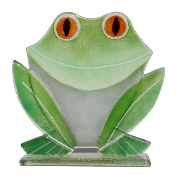 Froggy the Frog Fused Glass Ornament - D&J Glassware Fused Glass from thetraditionalgiftshop.com