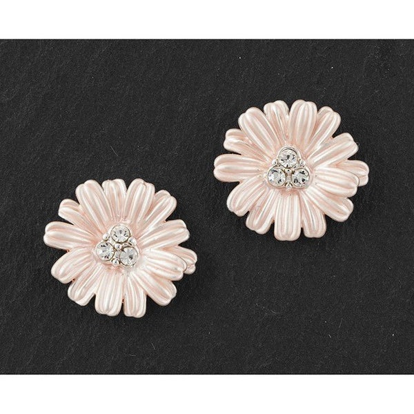 Gerbera Pink Daisy Stud Earrings - Equilibrium Jewellery from thetraditionalgiftshop.com