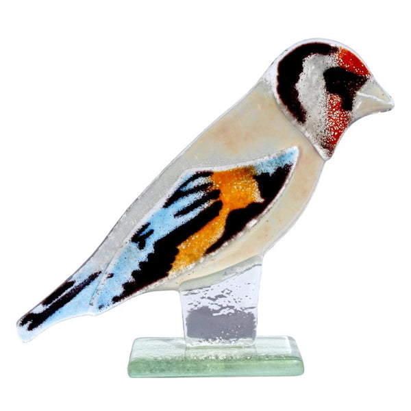 Goldfinch Fused Glass Ornament - D&J Glassware Fused Glass from thetraditionalgiftshop.com