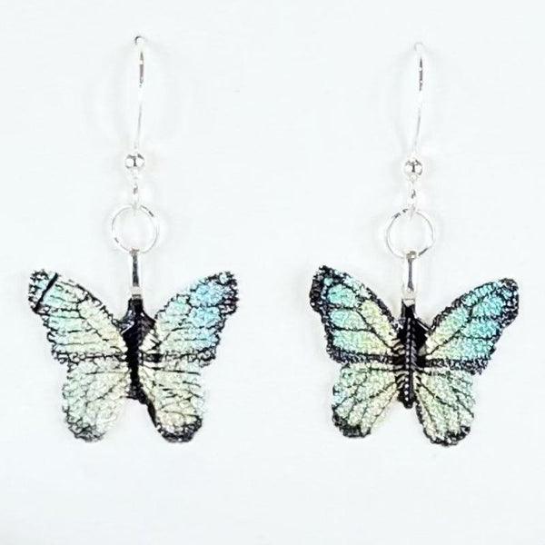 Green Butterfly Leaf Earrings - Pure by Coppercraft from thetraditionalgiftshop.com