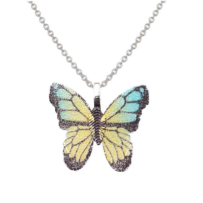Green Butterfly Leaf Necklace