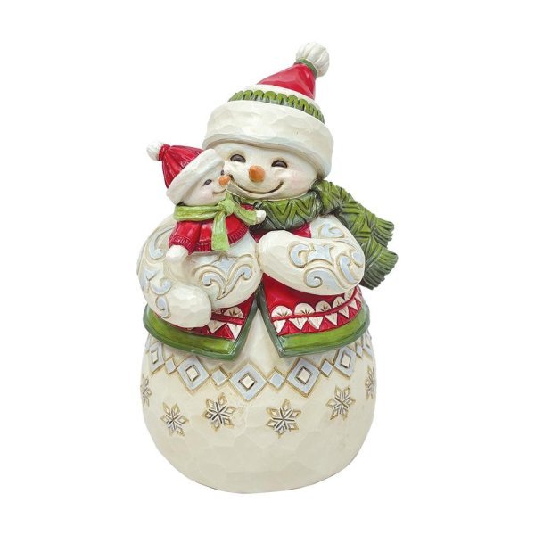 Holiday Hugs (Pint Sized Snowman with Snowbaby) - Heartwood Creek by Jim Shore from thetraditionalgiftshop.com
