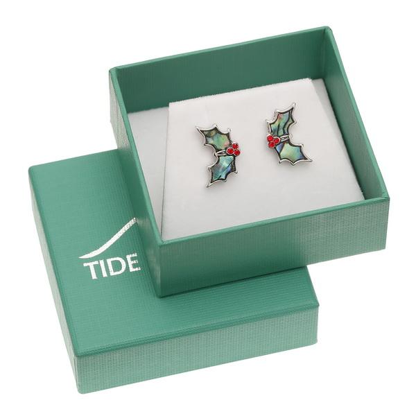 Holly Paua Shell Earrings - Tide Jewellery from thetraditionalgiftshop.com