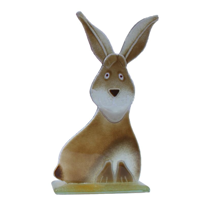 Jack the Hare Fused Glass Ornament
