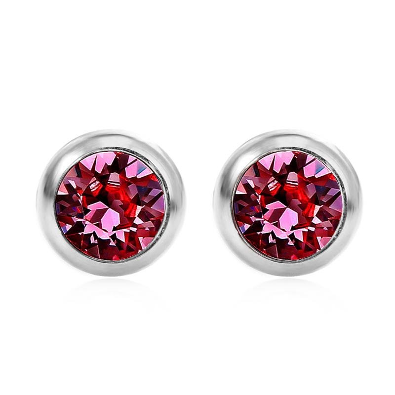 July Solitare Birthstone Earrings