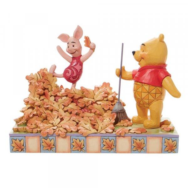 Jumping into Fall (Piglet and Pooh with Autumn Leaves) - Disney Traditions from thetraditionalgiftshop.com