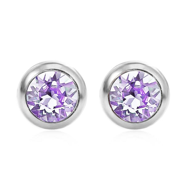June Solitare Birthstone Earrings
