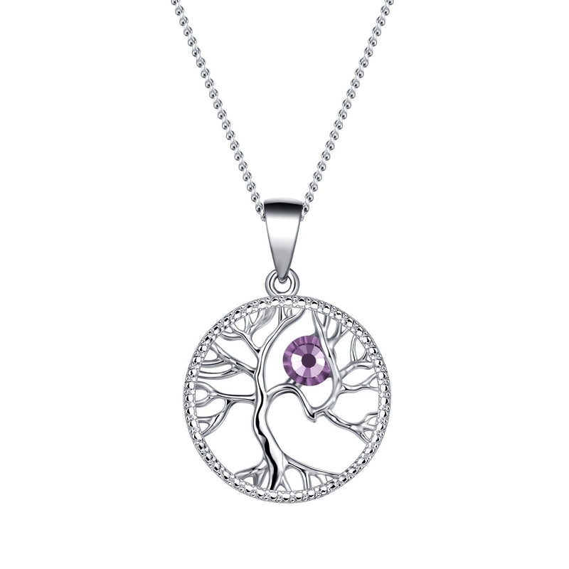 June Tree of Life Birthstone Necklace