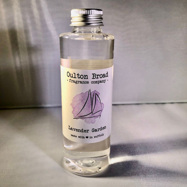 Lavender Garden Reed Diffuser Refill Oil - Oulton Broad Fragrance Company from thetraditionalgiftshop.com