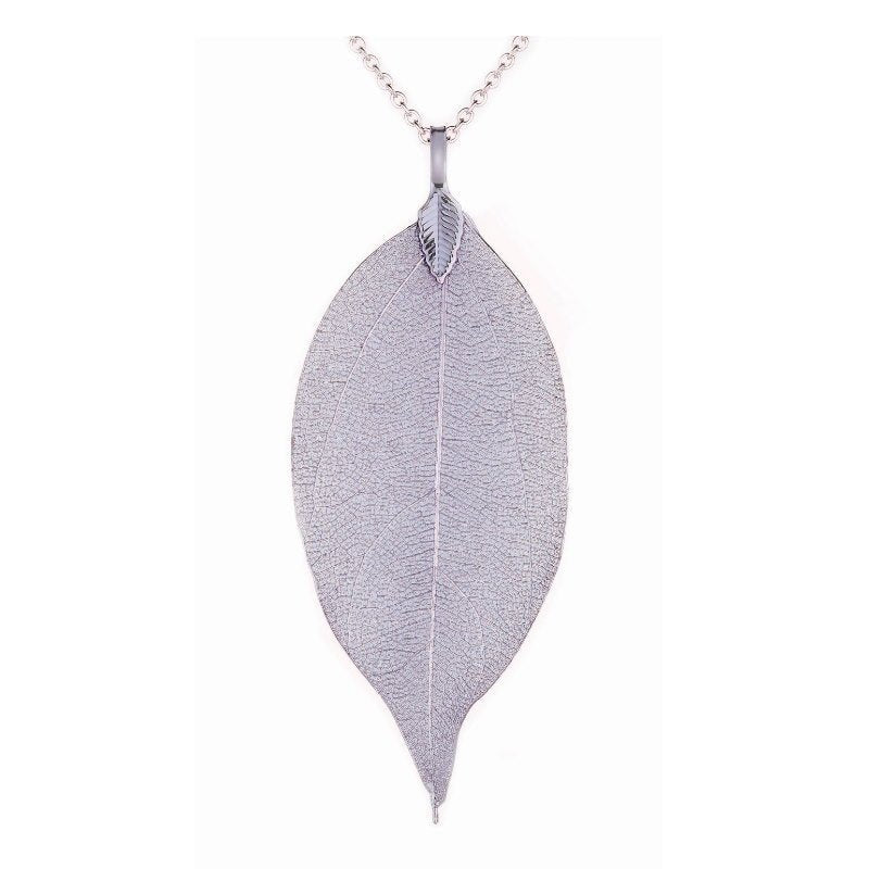 Lilac Leaf Necklace - Pure by Coppercraft from thetraditionalgiftshop.com