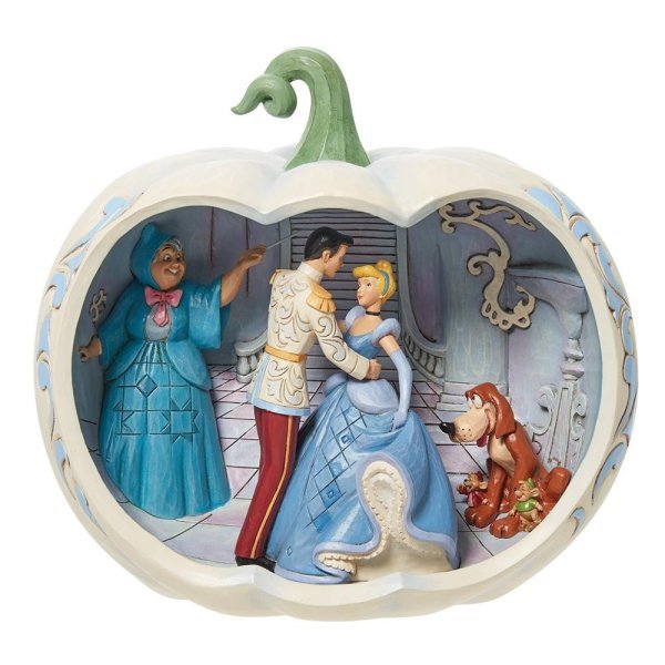 Love at First Sight (Cinderella Pumpkin Diorama) - Disney Traditions from thetraditionalgiftshop.com