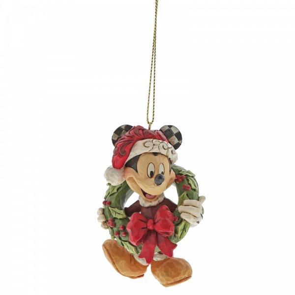 Mickey Mouse in Wreath (Hanging Ornament)