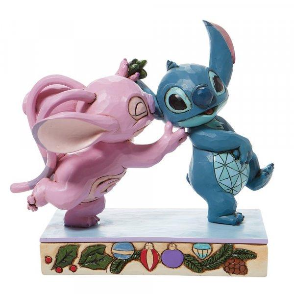 Mistletoe Kiss (Stitch & Angel with Mistletoe) - Disney Traditions from thetraditionalgiftshop.com
