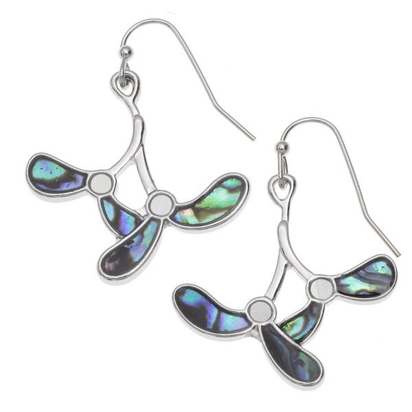 Mistletoe Paua Shell Earrings - Tide Jewellery from thetraditionalgiftshop.com