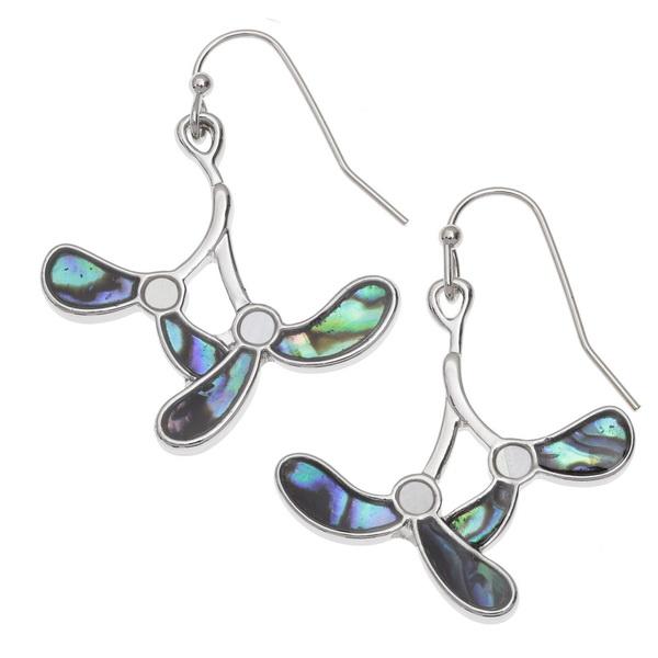 Mistletoe Paua Shell Earrings - Tide Jewellery from thetraditionalgiftshop.com