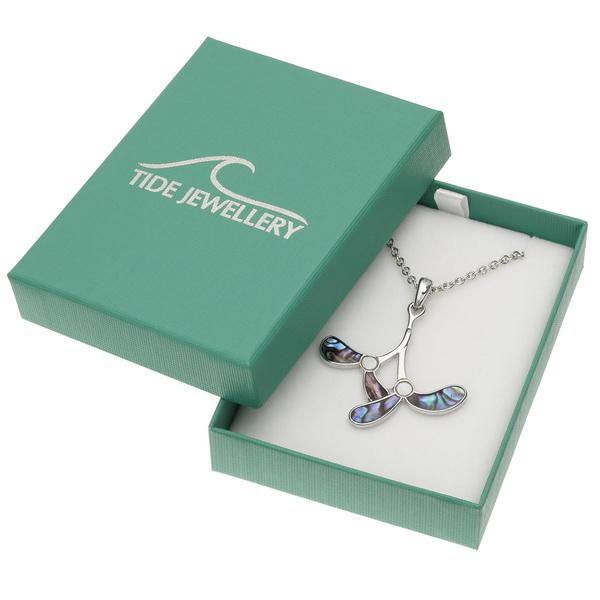 Mistletoe Paua Shell Necklace - Tide Jewellery from thetraditionalgiftshop.com
