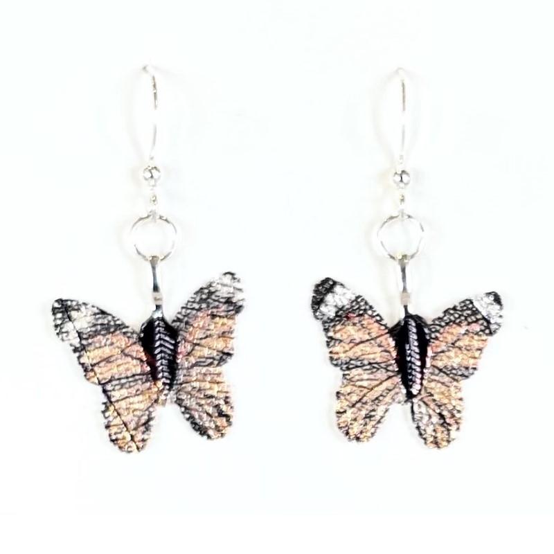 Monarch Butterfly Leaf Earrings - Pure by Coppercraft from thetraditionalgiftshop.com
