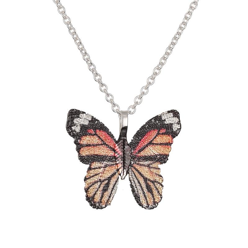 Monarch Butterfly Leaf Necklace