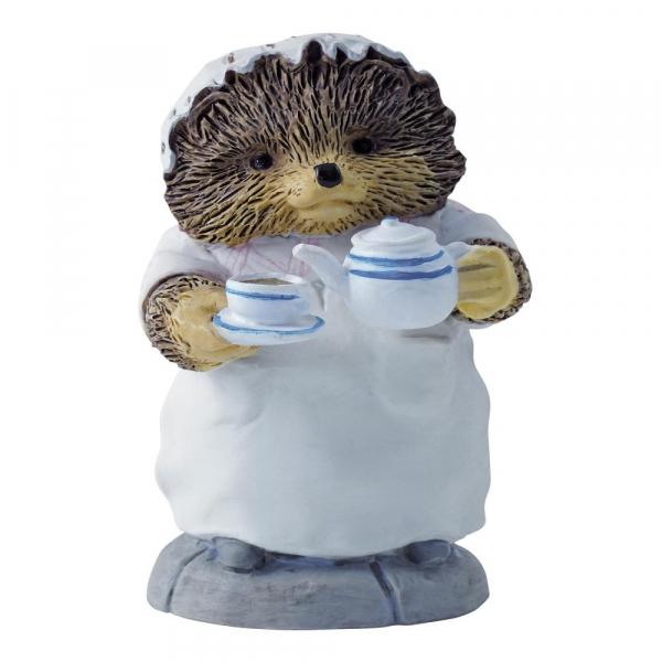 Mrs Tiggy-Winkle Pouring Tea Mini Figure - Beatrix Potter from thetraditionalgiftshop.com