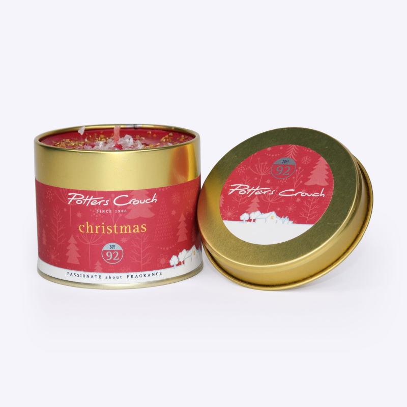 No. 92 Christmas Fragranced Candle in Tin - Potters Crouch from thetraditionalgiftshop.com
