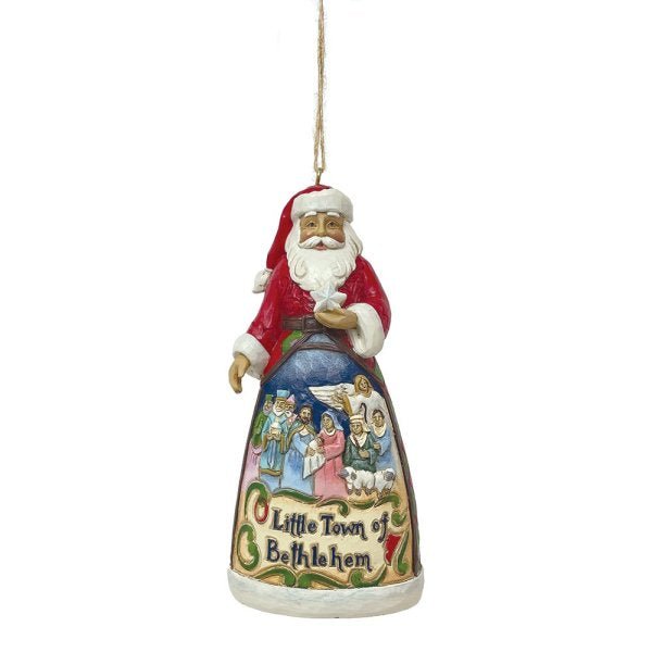 O' Little Town Santa (Hanging Ornament) - Heartwood Creek by Jim Shore from thetraditionalgiftshop.com