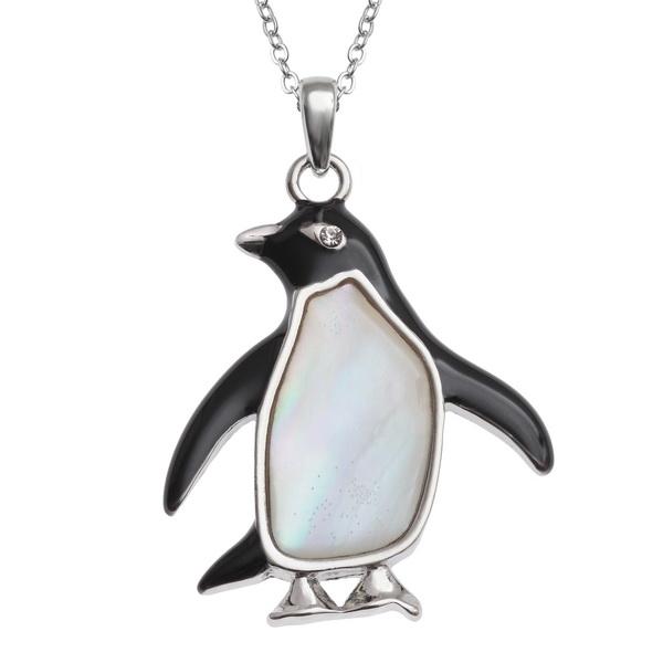 Penguin Mother of Pearl Necklace - Tide Jewellery from thetraditionalgiftshop.com