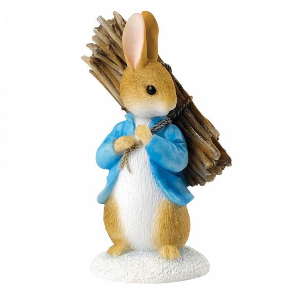 Peter Rabbit Carrying Sticks Mini Figure - Beatrix Potter from thetraditionalgiftshop.com