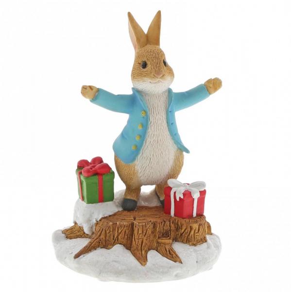 Peter Rabbit with Presents Mini Figure - Beatrix Potter from thetraditionalgiftshop.com