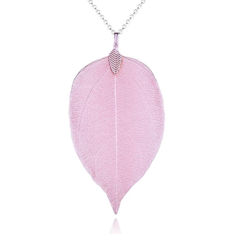 Pink Leaf Necklace