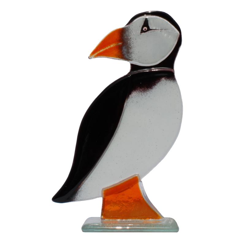 Puffin Fused Glass Ornament