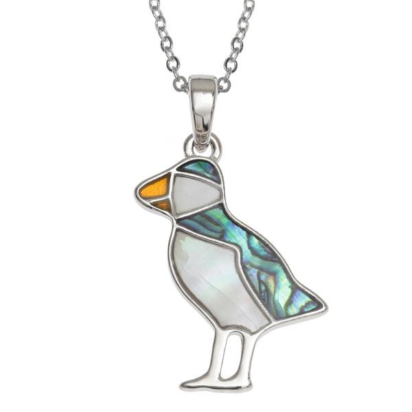 Puffin Paua Shell Neclace - Tide Jewellery from thetraditionalgiftshop.com