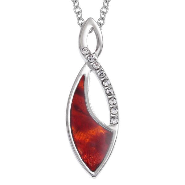 Red Infinity Loop Paua Shell Necklace - Tide Jewellery from thetraditionalgiftshop.com
