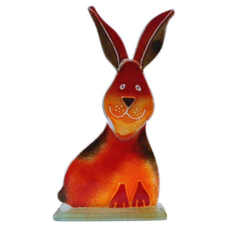 Roger the Hare Fused Glass Ornament
