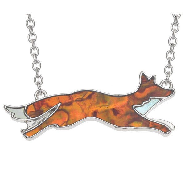 Running Fox Paua Shell Necklace - Tide Jewellery from thetraditionalgiftshop.com