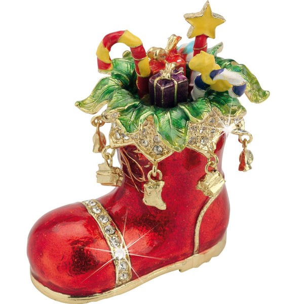 Santa's Boot & Presents Trinket Box