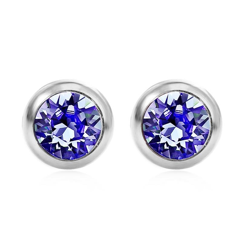 September Solitare Birthstone Earrings