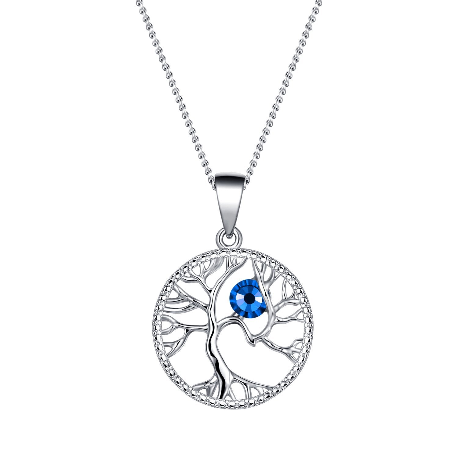 September Tree of Life Birthstone Necklace