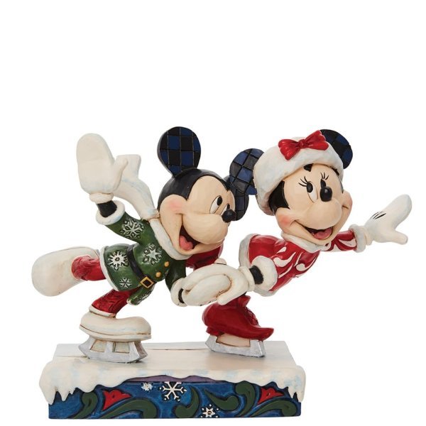 Skating Sweethearts (Christmas Mickey Mouse & Minnie Mouse) - Disney Traditions from thetraditionalgiftshop.com