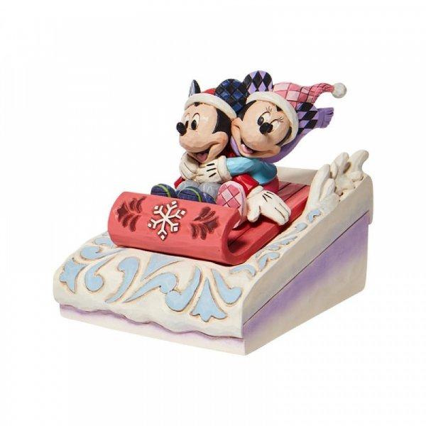Sledding Sweethearts (Mickey & Minnie Mouse Sledding) - Disney Traditions from thetraditionalgiftshop.com